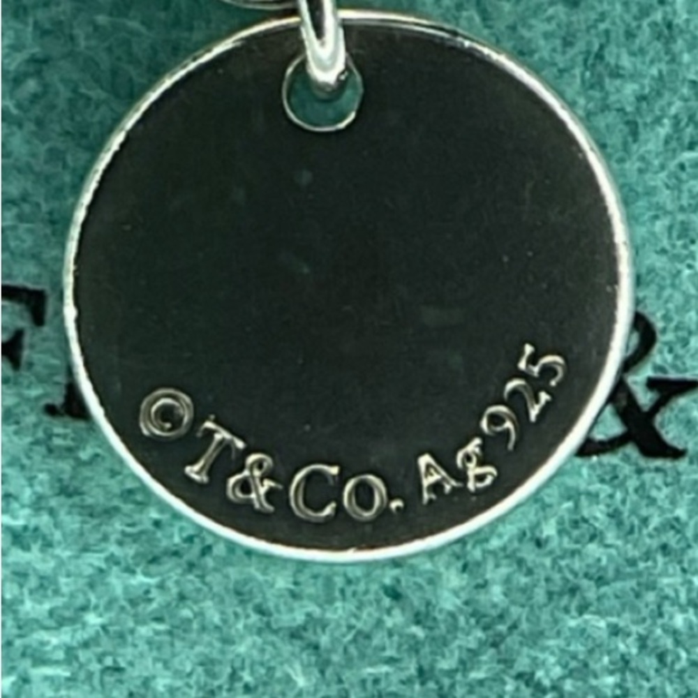 Tiffany’s Notes Letter A Initial Mini Round Charm 925 Authentic - Picture 3 of 4